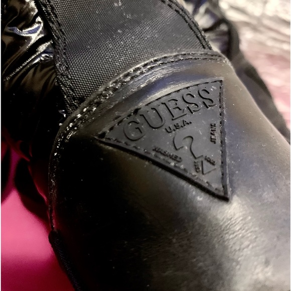 GUESS SHINY PUFFER Winter Boots size 7 - Picture 1 of 12